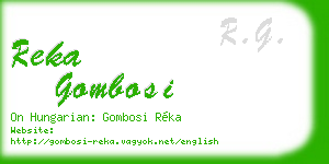 reka gombosi business card